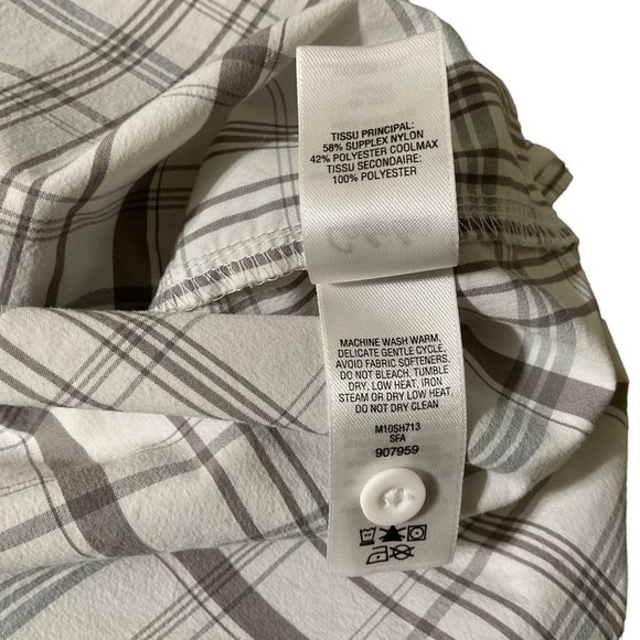 Cabelas Cool Max Mens Gray Plaid Short Sleeve Button Down Shirt Size 2XL - Picture 9 of 9